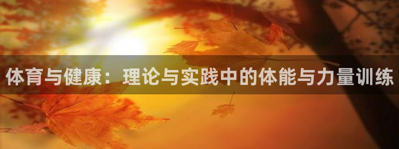  3377体育犯法吗：体育与健康：理论与实践中的体能与力量训练